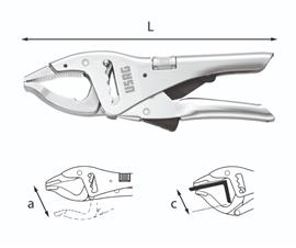 Klešta grip sa dvostrukim podešavanjem 50 mm dužina 250 mm 135 B USAG